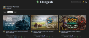 Elengrab - интерфейс каналов, тёмная тема